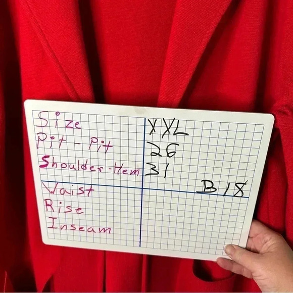 Two twonty fine red sweater cardigan long sleeve open front, pockets plus size - Picture 7 of 7